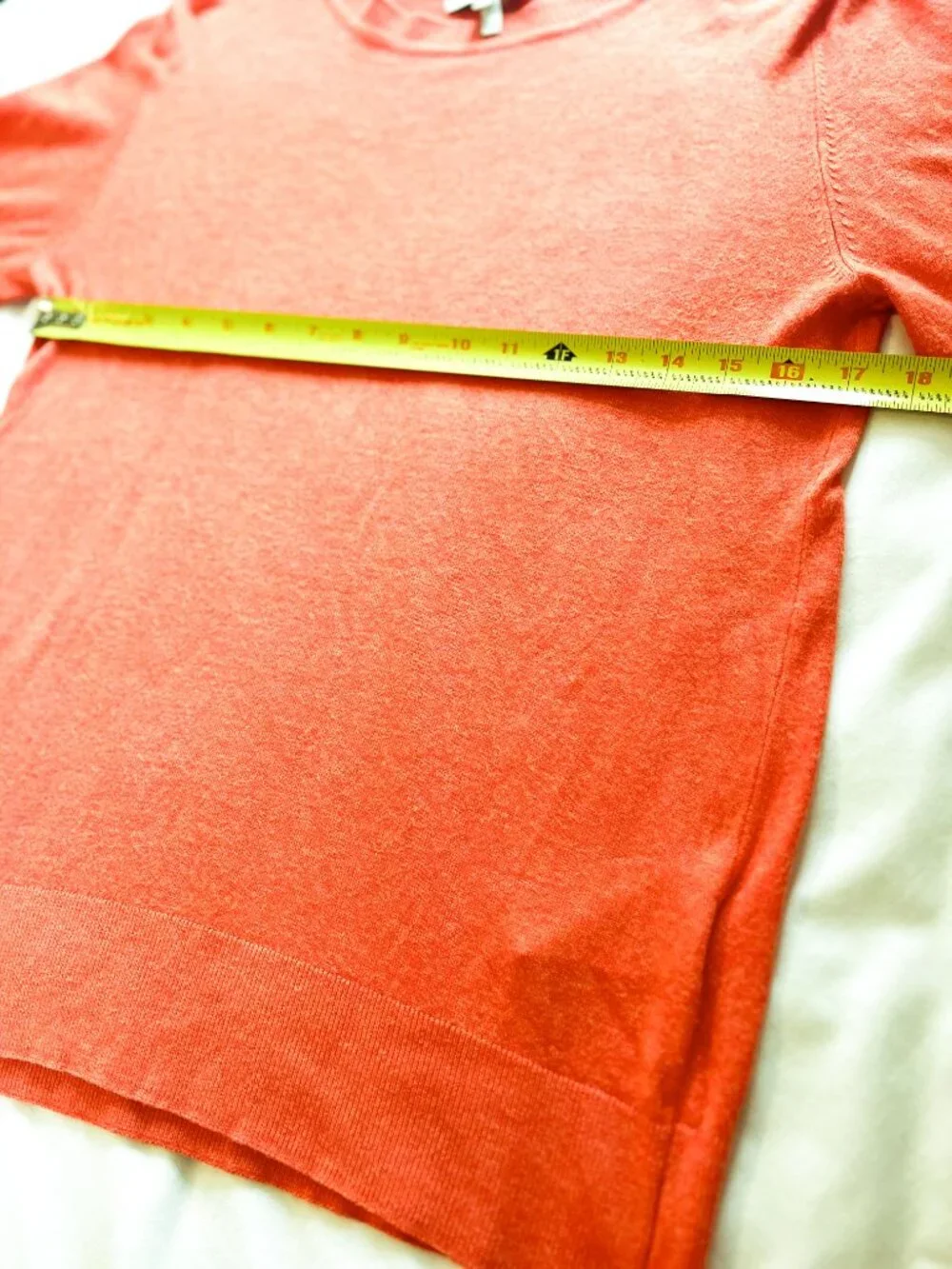 B.YOUNG Orangeade Melange Crew Neck Lightweight Fine Knit Jumper BYMmpimba Small